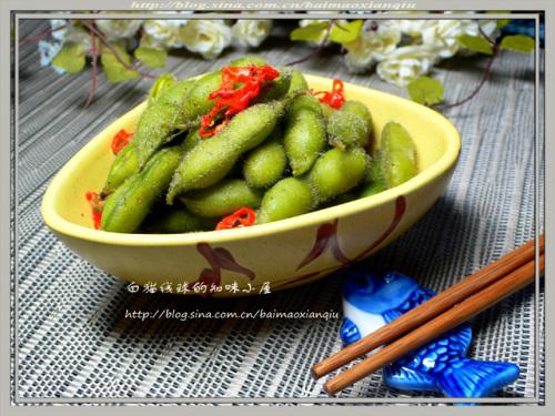 爽口毛豆的做法（调味毛豆）